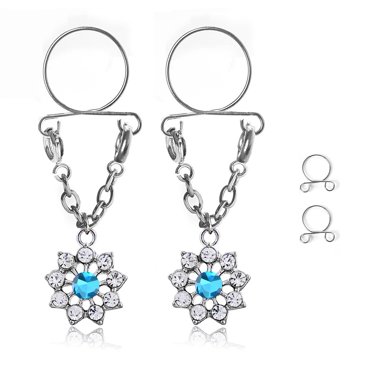 Nipple Jewelry,1 Pair of Fashionable Body Piercing Ring Nipple Ring Multi-Functional