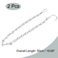 thumbnail image 2 of Unique Bargains Chaîne d'Éclairage à Rallonge de 50 cm Crochet en S Chaînes Suspendues Ton Argent Lot de 2, 2 of 6