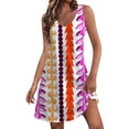 thumbnail image 1 of Pisexur Robes d'Été pour Femmes 2024 Plage Décontractées Sans Manches Robe Midi Imprimé Floral Débardeur Ample Robe Soleil avec Poche P-2TG, 1 of 6
