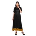 thumbnail image 4 of Moomaya A Line Cotton kurti For Women Pleated Long Designer Solid Anarkali Dress, 4 of 5