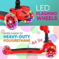 thumbnail image 4 of Hurtle ScootKid Trottinette Jouet à 3 Roues pour Tout-Petit Enfant avec Roues à DEL, Rouge, 4 of 5