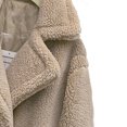 thumbnail image 4 of LOVZFMLL Vestes pour Femmes Manteau à Manches Longues en Cheveux d'Agneau Col Chaud, 4 of 8