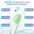 thumbnail image 3 of 6 Pcs Silicone Toothbrush Covers BPA-Free Compact Reusable Universal Simple Installation Tooth Brush Cover Caps, 3 of 8