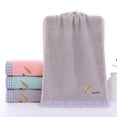 thumbnail image 3 of Deals! Gspmoly Towel Leaves Embroidered with Letters Absorbent for The Home Home Partner Face Hand Towel Deals, 3 of 6