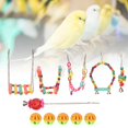 thumbnail image 4 of Bird Swing Chewing Toy, Easy To Install Bird Hanging Toys Colorful Crisp Bell Sounds Wooden  For Rest For, 4 of 8