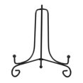 thumbnail image 1 of HURRISE Black Display Bowl Plate Stand Iron Easel Classic Display Stand, 6" Black, 1 of 7