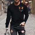 thumbnail image 2 of Birdeem Mens Printed Long Sleeved Top Long Sleeved Round Neck Top/Shirt, 2 of 4