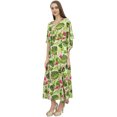 thumbnail image 3 of Bimba Kimono Long Vert pour Femmes avec Cordon de Serrage Kaftan-26, 3 of 6