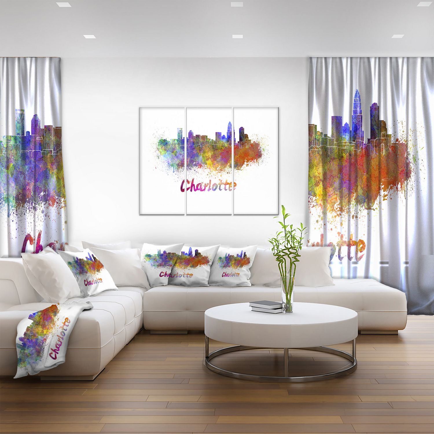 Design Art La Ligne D'Horizon De Charlotte Art Sur Toile