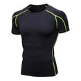 thumbnail image 1 of Yuyuzo Mens T-Shirts Short Sleeve Workout Gym Quick Drying Sports Base Layer Athletic Compression Shirts, 1 of 3