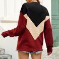 thumbnail image 4 of RKSTN Sweaters for Women Fashion Long Sleeves Stitching Round-Neck Pullover Tops Blouse Knitted Sweater Fall Sweaters, 4 of 8