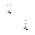 thumbnail image 4 of Baohd Pendentif Carte Drapeau Coloré - Se Démarquer de la Foule Charmant Collier Collier de Mode Cadeau Porte-Clés 2Set, 4 of 6