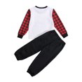 thumbnail image 3 of goowrom Enfants Imprimé Voiture Dessin Animé Col Rond Manches Longues + Pantalons Longs Couleur Unie, 3 of 9