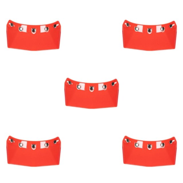 Transemion for Visor Peak 5-Snap Open Face Spare Parts Replaces Red Type A 5Set