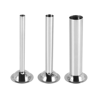 4 Pcs Tubes de Remplissage de Saucisses en Acier Inoxydable Entonnoirs Buses Pièces de Rechange Tube de Remplissage, Diamètre de Base : 58mm