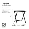 thumbnail image 3 of PJ Wood 5 Pack XL Oversize Tray Table Set for Living Room or Kitchen, Black, 3 of 9