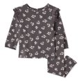 thumbnail image 1 of Ensemble 2 pièces en tricot côtelé George pour bébés filles, 1 of 2