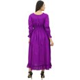 thumbnail image 4 of Bimba Robe Maxi Longue Décontractée en Coton pour Femme à Taille Smockée, 4 of 8
