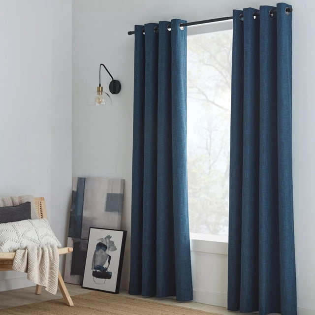 Bouclair Rideau Occultant Chita Bleu 52x84 Po (132x213 cm)