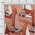 thumbnail image 2 of oneOone Rayon Orange Fabric Nautical Sewing Craft Projects Fabric Prints By Yard 56 Inch Wide, 2 of 5