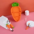 thumbnail image 4 of Tableware Child-Friendly Ceramic Plates and Utensils Set for Toddlers Includes Carrot-Shaped Plate Rice Bowl Porcelain Dishes and Stainless Steel Spoons for Everyday Dining, 4 of 6