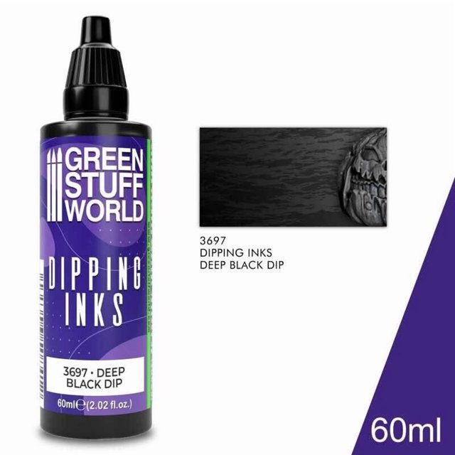 Green Stuff World Dipping Ink 60 ml - DEEP BLACK DIP New