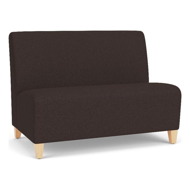 Lesro Ravenna Reception Armless Loveseat in Brown