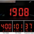 thumbnail image 5 of Digital Clock Battery Operated, LED Clock for Bedroom, Electronic Desktop Clock with Temperature Display, Adjustable Brightness, Voice Control (No Battery＆Adapter), 5 of 5
