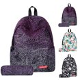 thumbnail image 2 of Shoulder Backpack Fashion Leaf Pattern Printed School Daypack with Pencil Bag, 2 of 8