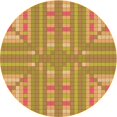 thumbnail image 1 of Ahgly Tapis d'Intérieur Lavable en Machine Carré Transitionnel Orange Bière, 3 Pieds Carré, 1 of 7