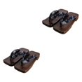 thumbnail image 4 of ZheElen Japanese Clogs Slippers Geta Sandals Flip Flops for Men Women 36 Blue Square Size 45 2Set, 4 of 6