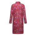 thumbnail image 3 of Femmes Mode à Manches Longues Imprimé Floral Folk-Custom Poche Casual Long Outwear, 3 of 9