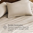 thumbnail image 3 of Bare Home Organic Percale Sheet Set - 300 Thread Count - 100% Organic Cotton - Split King, French Beige, 3 of 7