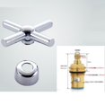 thumbnail image 5 of veasfak Replacement Cross Double Cartridge Basin Faucet Tap Handle Hand Wheel Knobs Cross Double Valve Handle, 5 of 5
