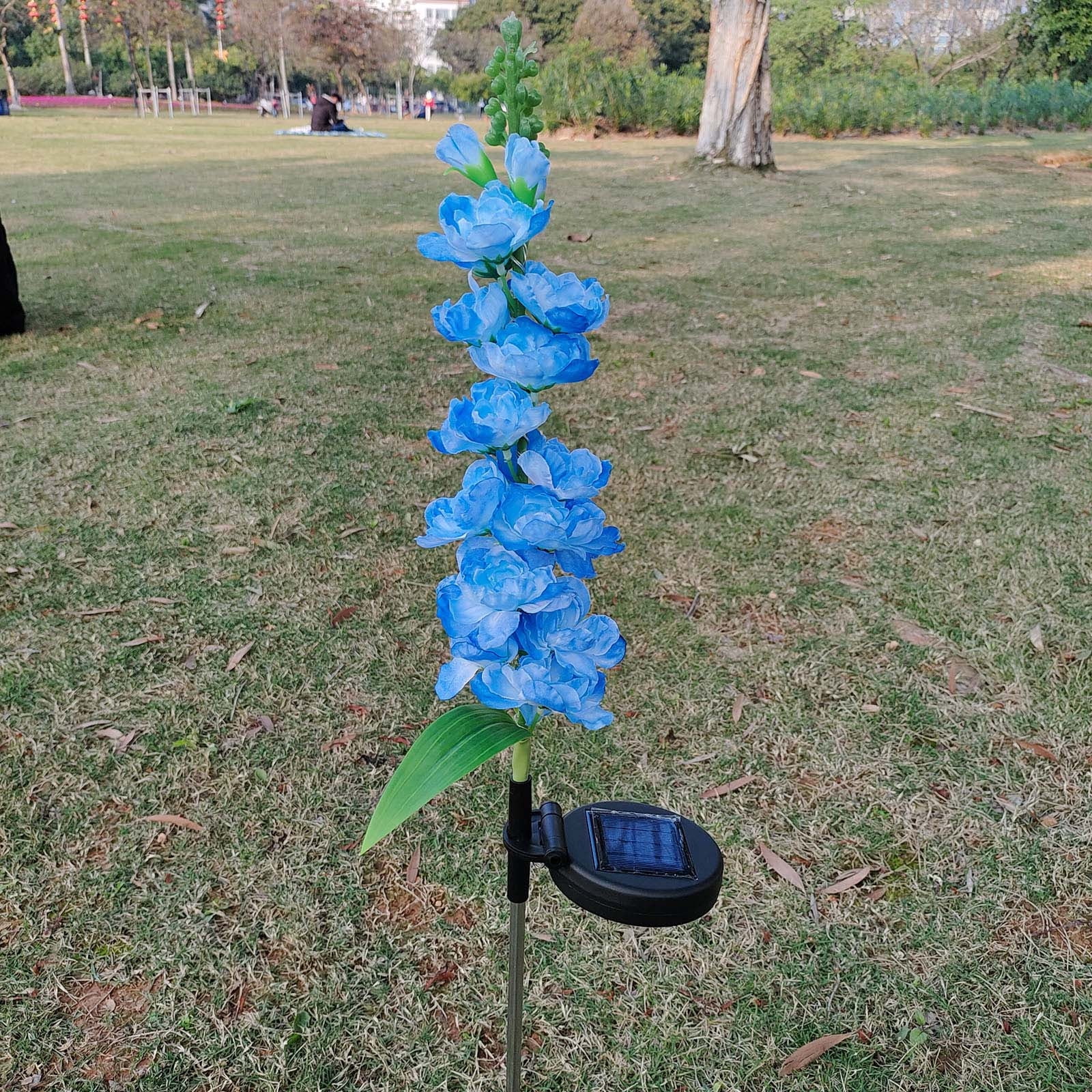 Aidoshy Solar Lights Violet Flower Lights Led Outdoor Garden Decorative Lights Hyacinth Flower Lights Garden Lights,Solar Street Lights Outdoor