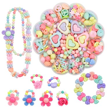 471PCS Snap Beads Creative Acrylic DIY Beads Toy DIY Jewelry Beads with Bead Thread