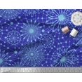 thumbnail image 3 of Soimoi Blue polyester Crepe Fabric Artistic Geometric Print Fabric by the Yard 52 Inch Wide, 3 of 5