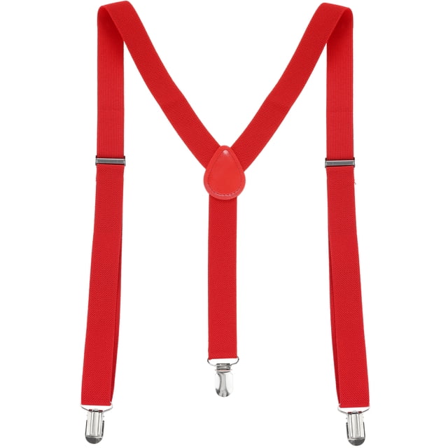 Unique Bargains Bretelles Réglables à Clip, 2,4 cm de Large, Élastiques, pour Dame Femme, en Couleur Rouge Unie. Présente un Dos en Forme de Y, Longueur Ajustable et Fermoirs Métalliques Durables. Fabriqué en nylon, spandex et Matériaux Métalliques, Mesure 90 x 2,5 cm. Idéal comme Accessoire de Mode Ou Bretelles pour Femmes pour Compléter Diverses Tenues.