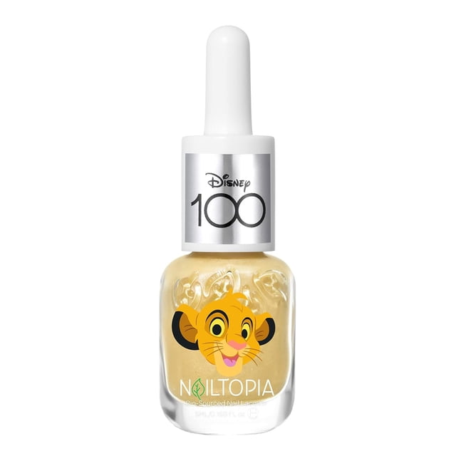 Nailtopia Vernis à Ongles Biosourcé Sans Éclats Collection Disney Alice au Pays des Merveilles - Vernis Infusé Superalimentaire - Formule Résistante aux Éclats - Séchage Rapide, Tenue Longue Durée - Paillettes Bleu Pâle - 0,169 oz