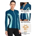 thumbnail image 5 of Charmo Womens Rash Guard Shirt Long Sleeve Raglan Sun Protection Swim Shirt Bathing Suit UPF 50, 5 of 5