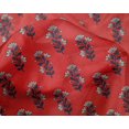 thumbnail image 4 of oneOone Silk Tabby Fabric Leaves & Floral Block Print Sewing Fabric BTY 42 Inch Wide, 4 of 4