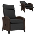 thumbnail image 1 of Outsunny Fauteuil Inclinable d'Extérieur avec Dossier Réglable, Coussin, Noir, 1 of 10