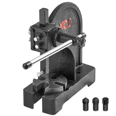 KFFKFF Arbor Press, Manual 0.5 Ton Capacity, Max Height 4.6", Heavy-duty Cast Iron Desktop Hand Press, Accurate for Stamping, Bending, Stretching, Forming