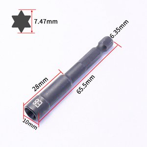 1/4 pouce Torx Star Socket Set Femal E Type Sockets Tête de clé pour perceuse ou tournevis sans fil
