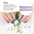 thumbnail image 4 of Fake Nail Set French Style Scratch Resistant Press-on Fingernails Full Cover Removable Trimble Adjustable Manicure Stickers Type 10, 4 of 7