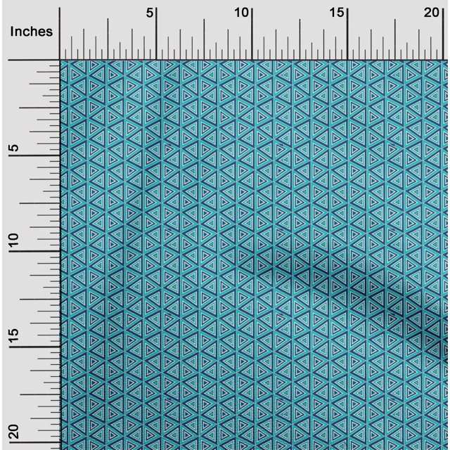 oneOone Organic Cotton Poplin Twill Fabric Triangle Geometric Decor Fabric Printed BTY 42 Inch Wide