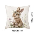 thumbnail image 3 of Fasiaou Colorful Easter Rabbit Print Pillow Cases for Decorative Couch Cushions and Seasonal Home Living Room Updates,B, 3 of 6