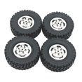 thumbnail image 2 of lionlar 4 Pieces RC Car Wheels and Tires RC Tires with Wheel Rim,Replace RC Upgrade Part Argent, 2 of 9