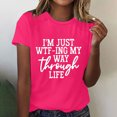 thumbnail image 2 of Birdeem Femmes Filles Grande Taille T-Shirts Imprimés Manches Courtes Col Rond T-Shirt Blouse Hauts, 2 of 7