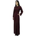 thumbnail image 3 of Bimba Robe Jilbab Unie à Manches Longues pour Femme, Col Mandarin, avec Poches, 3 of 6